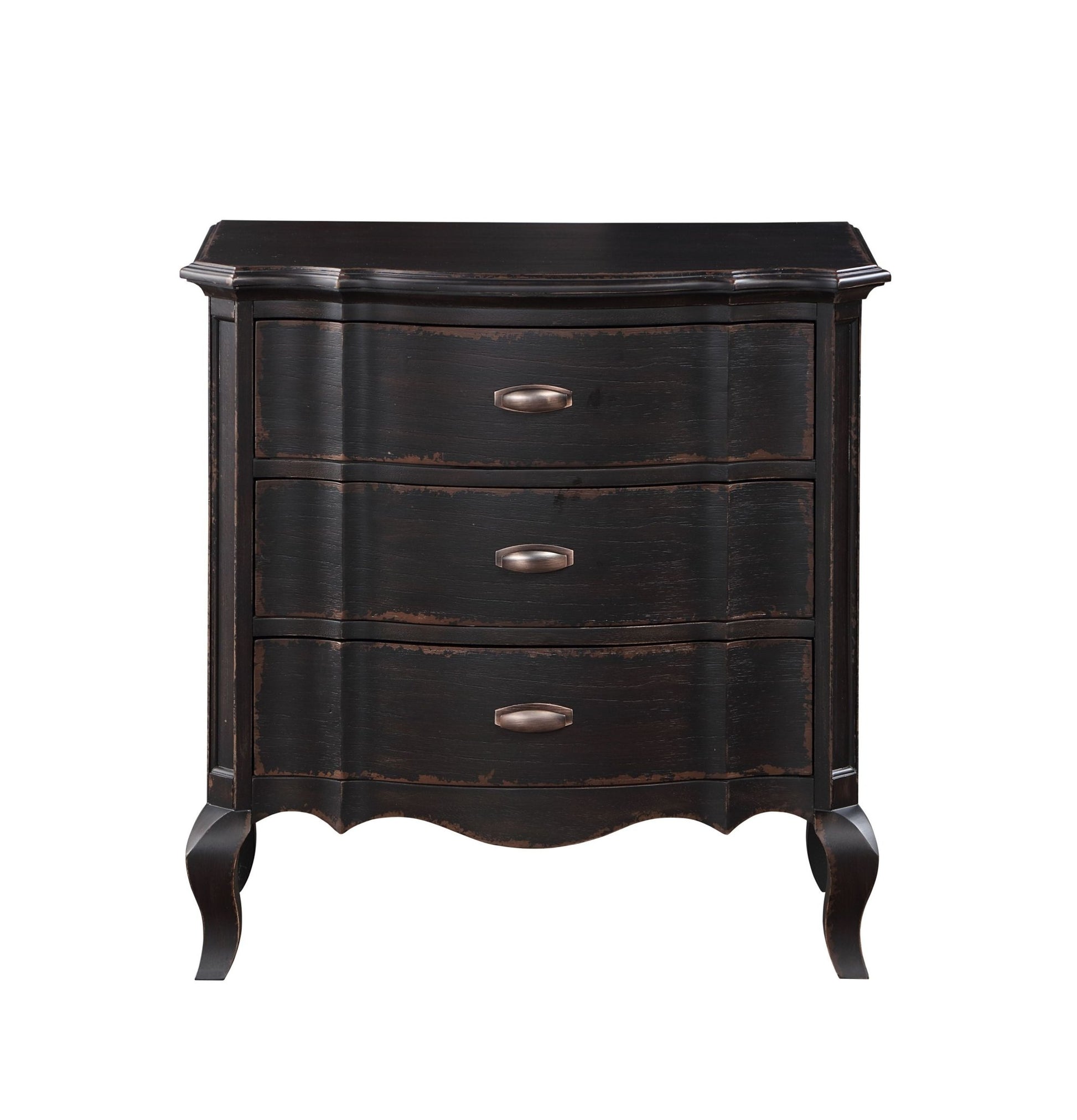 Chelmsford Antique Black Finish Nightstand - 1st Choice Furniture Direct