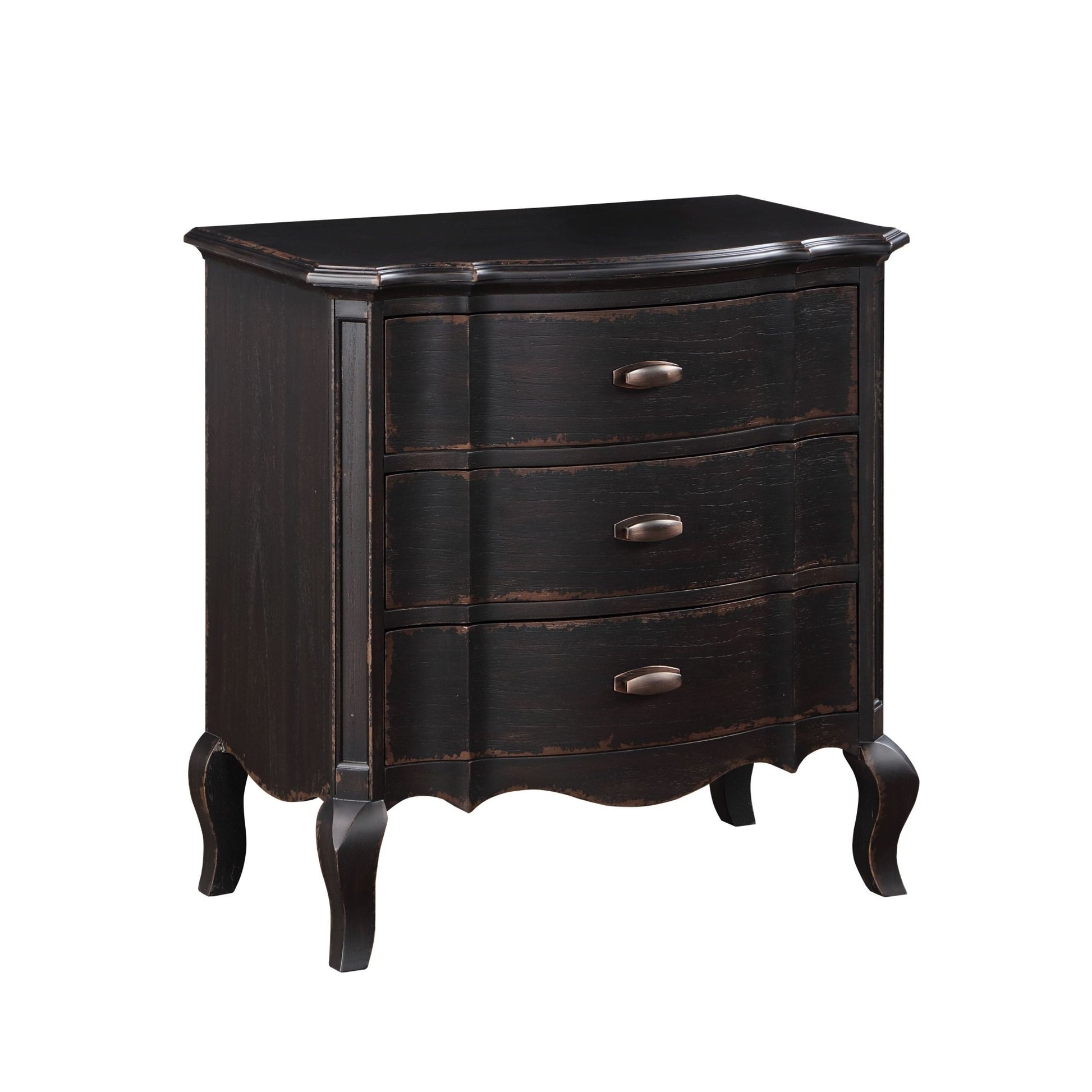 Chelmsford Antique Black Finish Nightstand - 1st Choice Furniture Direct