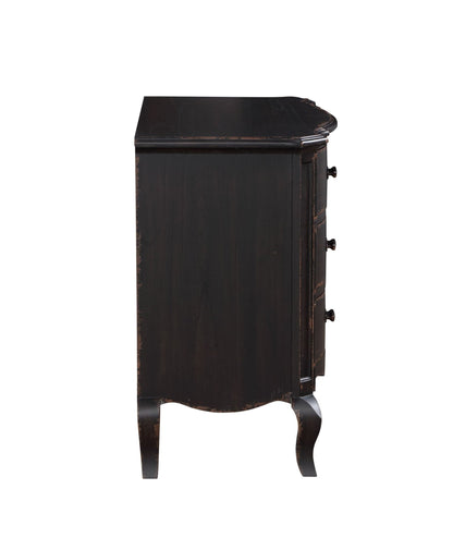 Chelmsford Antique Black Finish Nightstand - 1st Choice Furniture Direct