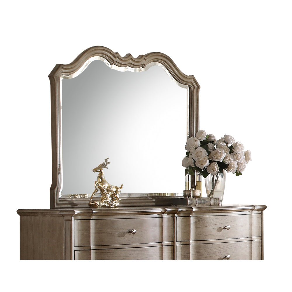 Chelmsford Antique Taupe Finish Mirror - 1st Choice Furniture Direct
