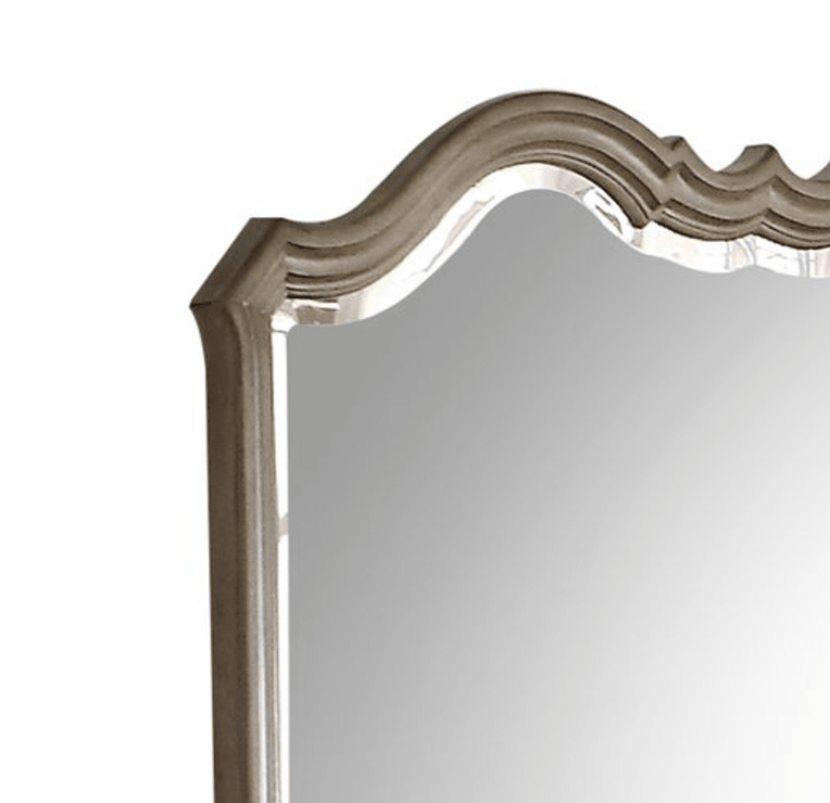 Chelmsford Antique Taupe Finish Mirror - 1st Choice Furniture Direct