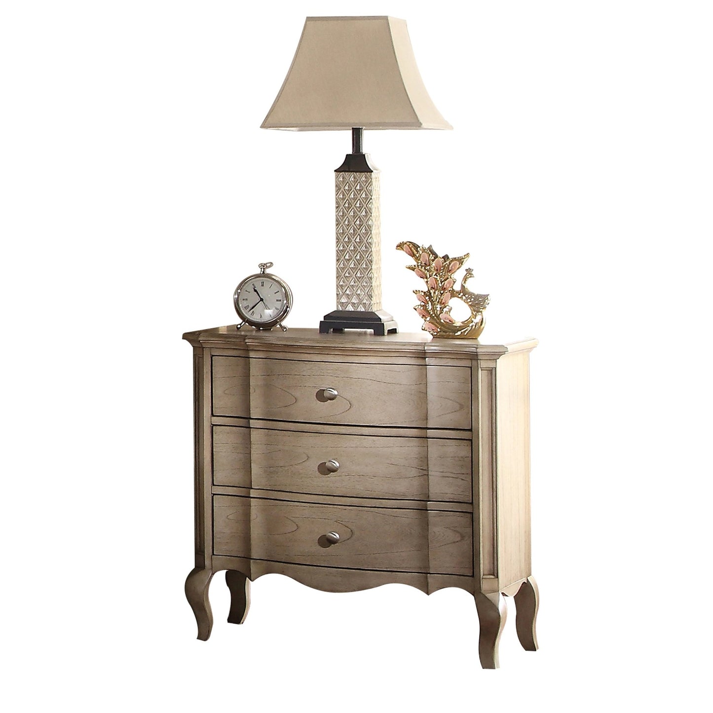 Chelmsford Antique Taupe Finish Nightstand - 1st Choice Furniture Direct