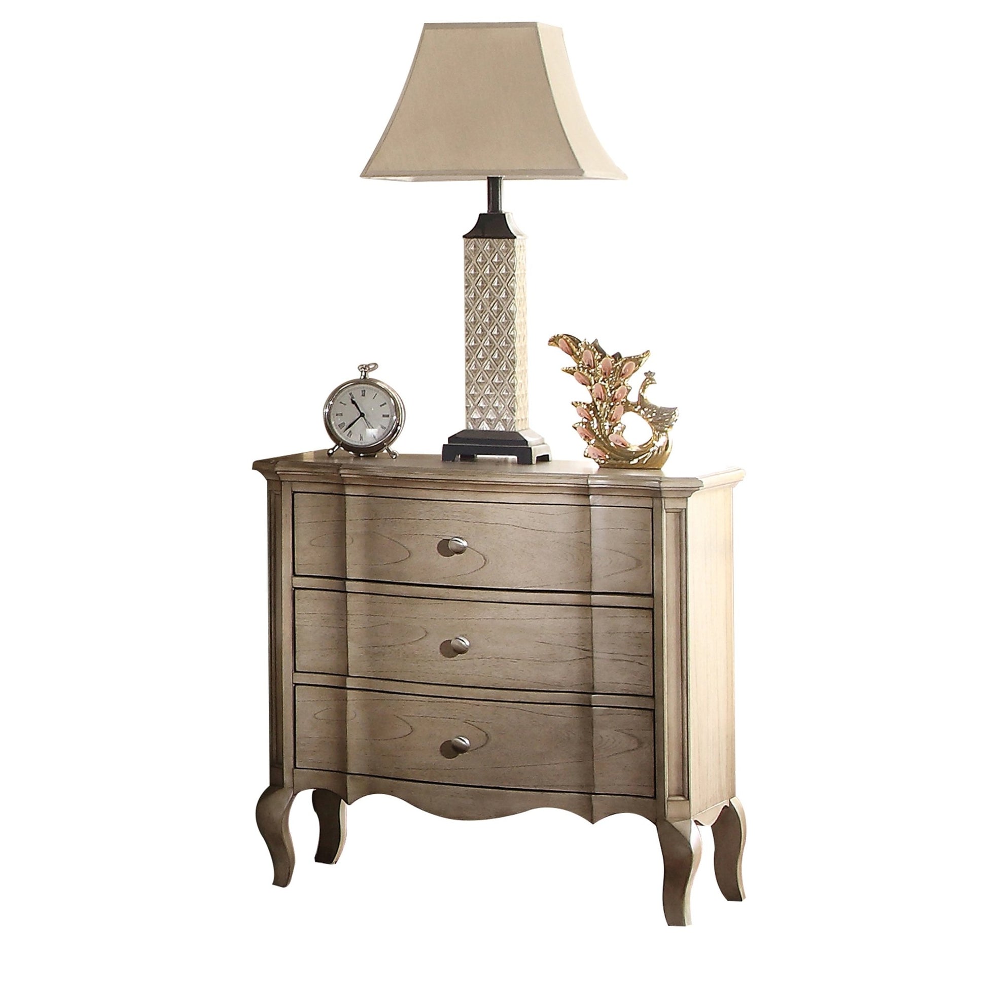 Chelmsford Antique Taupe Finish Nightstand - 1st Choice Furniture Direct