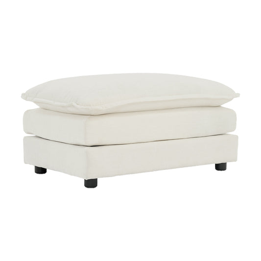 Chenille Fabric Ottomans Footrest to Combine with 2 Seater Sofa, 3 Seater Sofa and 4 Seater Sofa, White Chenille - 1st Choice Furniture Direct