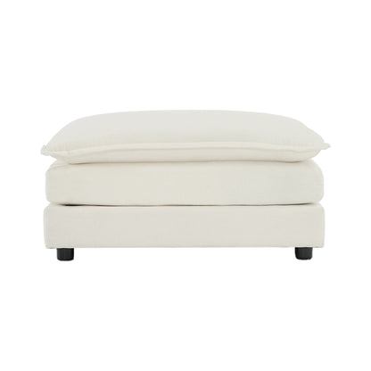 Chenille Fabric Ottomans Footrest to Combine with 2 Seater Sofa, 3 Seater Sofa and 4 Seater Sofa, White Chenille - 1st Choice Furniture Direct