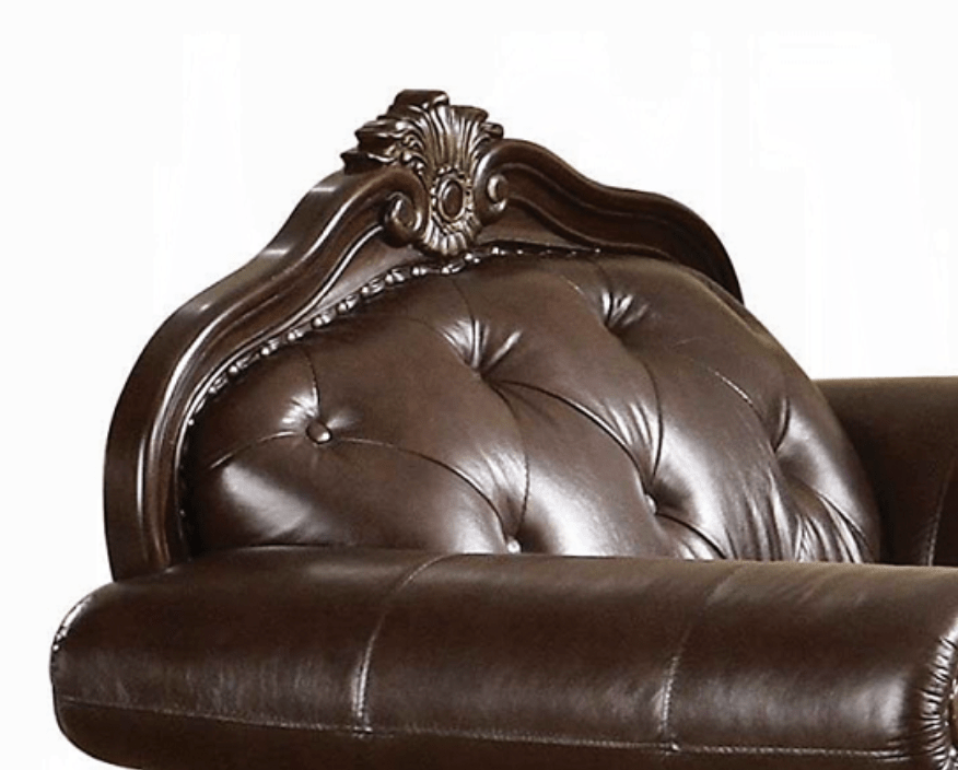 Cherry & Espresso Top Grain Leather Accent Chair - 1st Choice Furniture Direct