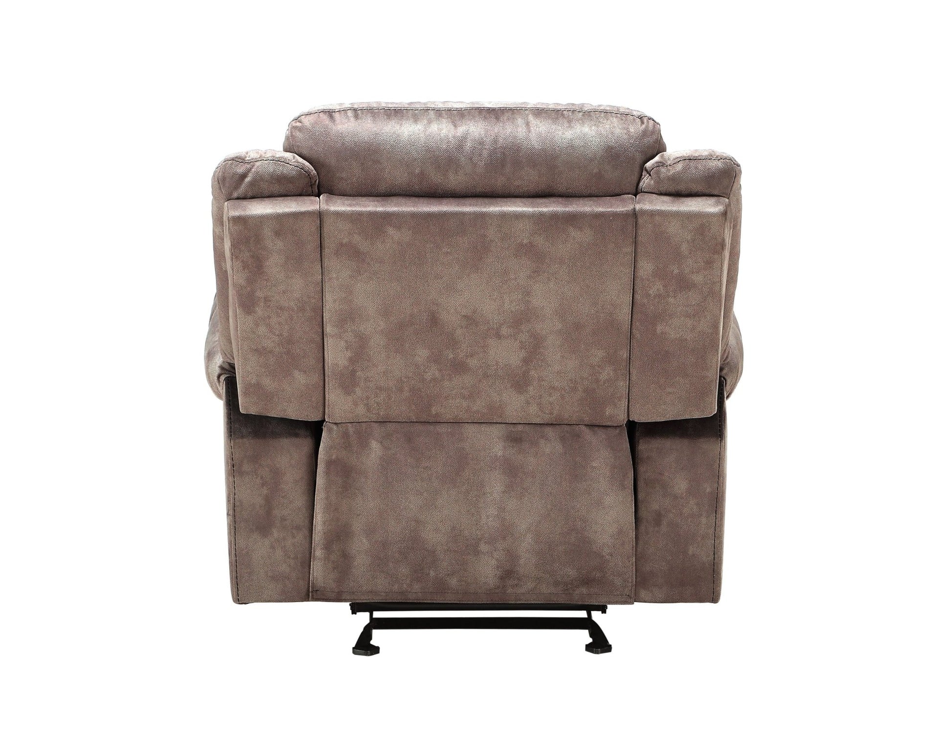 Chocolate Velvet Glider Recliner Chair with Pocket Coil Seating - 1st Choice Furniture Direct