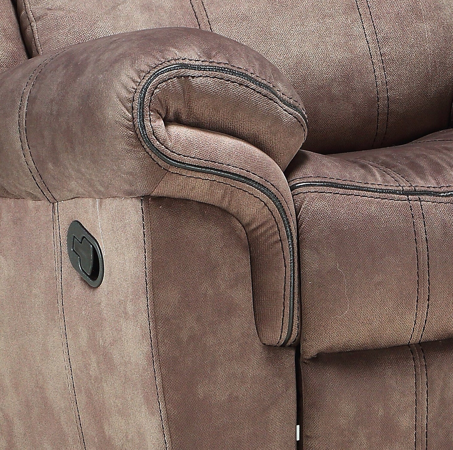 Chocolate Velvet Glider Recliner Chair with Pocket Coil Seating - 1st Choice Furniture Direct