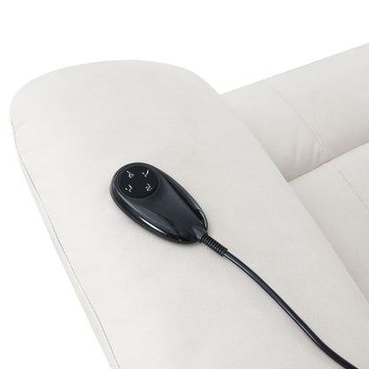 Chriki Beige Fabric Power Recliner w/Lift & Heating & Massage - 1st Choice Furniture Direct
