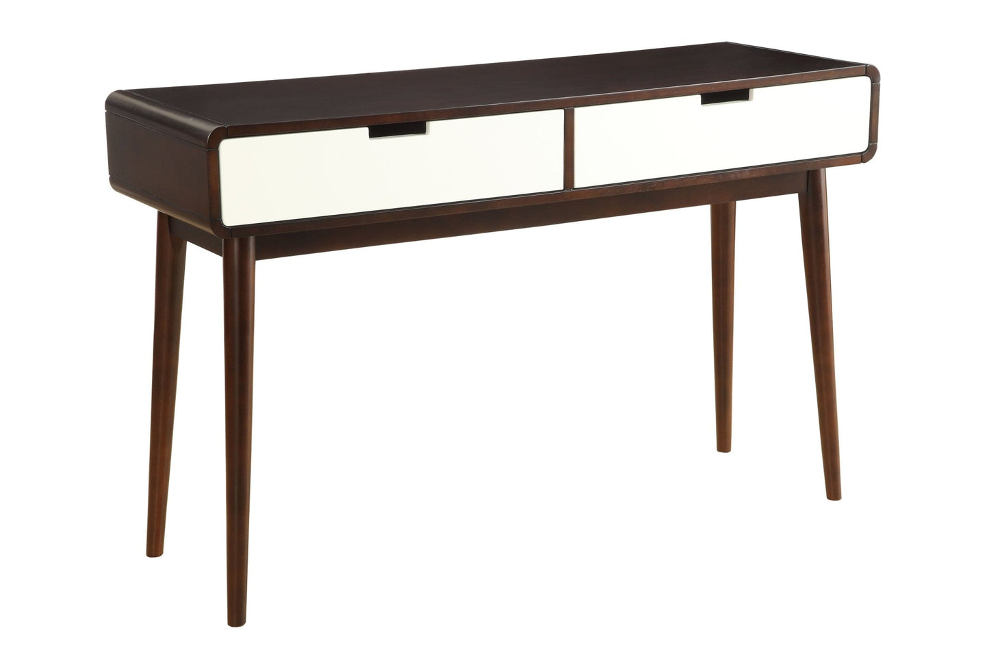 Christa White & Espresso Finish Sofa Table - 1st Choice Furniture Direct