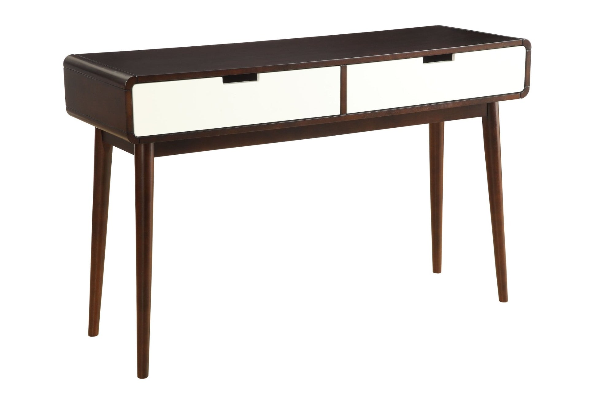 Christa White & Espresso Finish Sofa Table - 1st Choice Furniture Direct