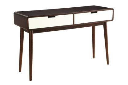 Christa White & Espresso Finish Sofa Table - 1st Choice Furniture Direct