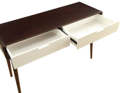 Christa White & Espresso Finish Sofa Table - 1st Choice Furniture Direct