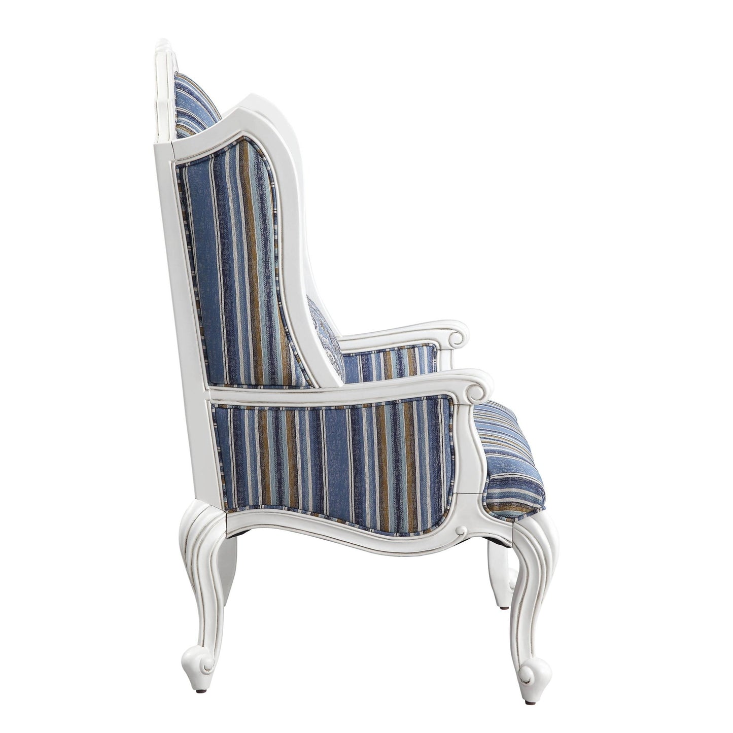 Ciddrenar Fabric & White Finish Chair W/Pillow - 1st Choice Furniture Direct