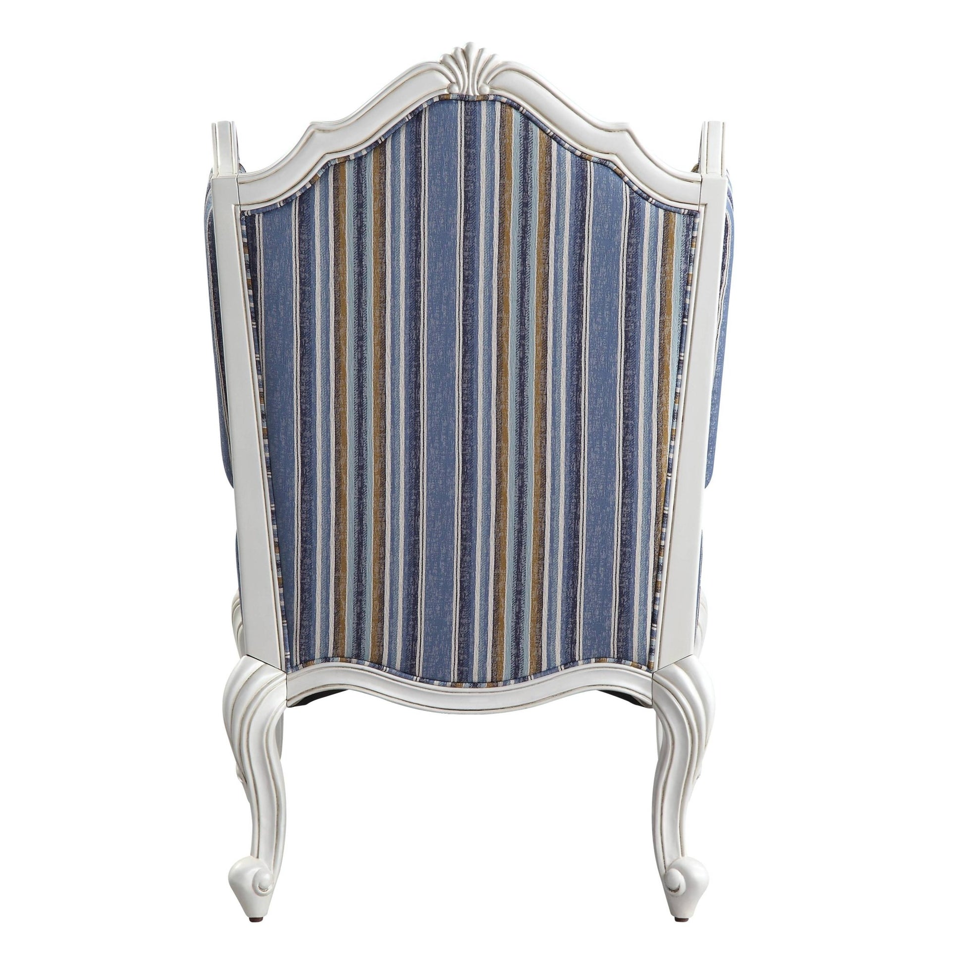 Ciddrenar Fabric & White Finish Chair W/Pillow - 1st Choice Furniture Direct