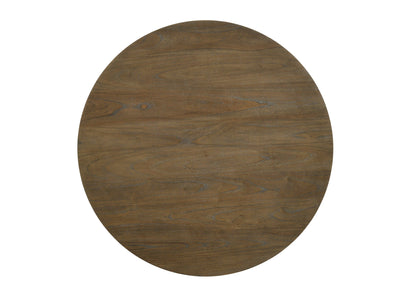 Cillin Walnut & Antique White Finish Round Dining Table - 1st Choice Furniture Direct