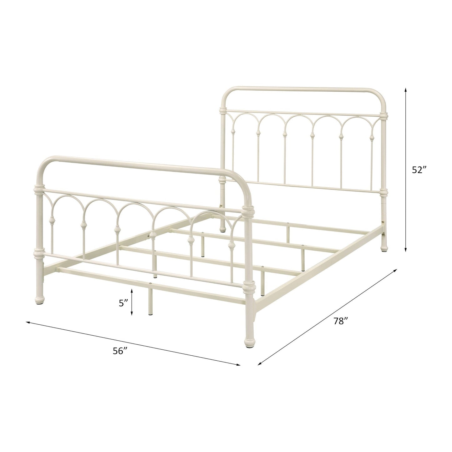 Citron White Finish Full Bed - 1st Choice Furniture Direct