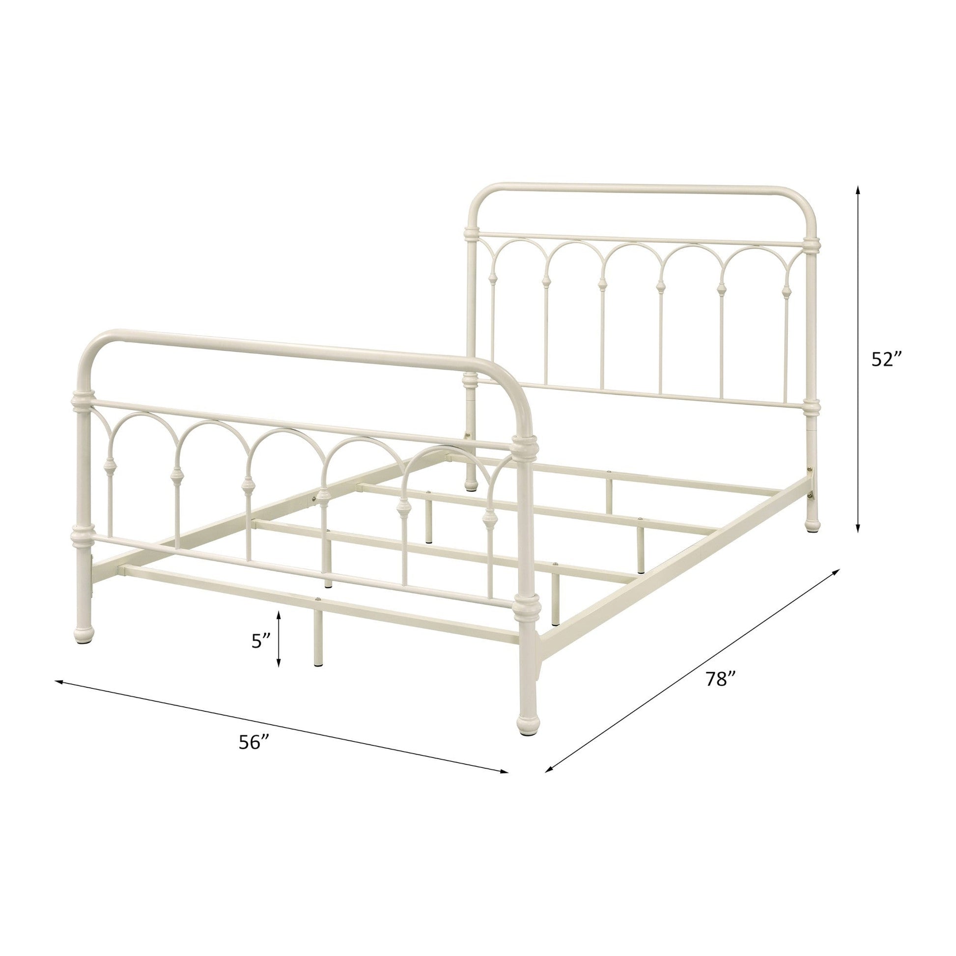 Citron White Finish Full Bed - 1st Choice Furniture Direct