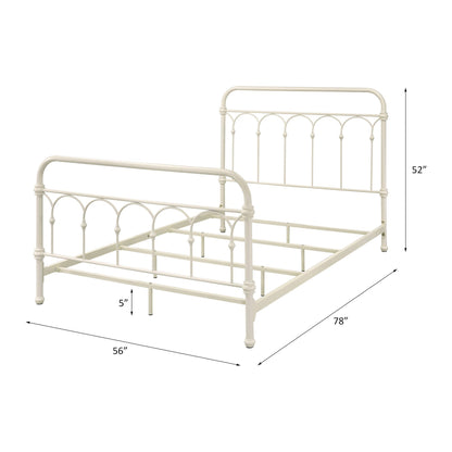 Citron White Finish Full Bed - 1st Choice Furniture Direct
