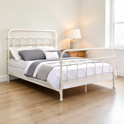 Citron White Finish Full Bed - 1st Choice Furniture Direct
