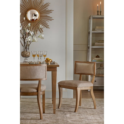 Classic Dining Chair Set of 2 with Curved Back in Wire Brushed Birch Finish - 1st Choice Furniture Direct
