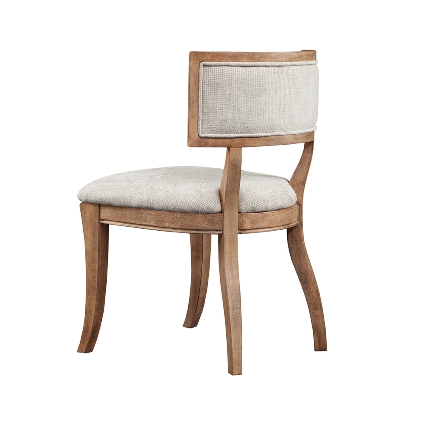 Classic Dining Chair Set of 2 with Curved Back in Wire Brushed Birch Finish - 1st Choice Furniture Direct
