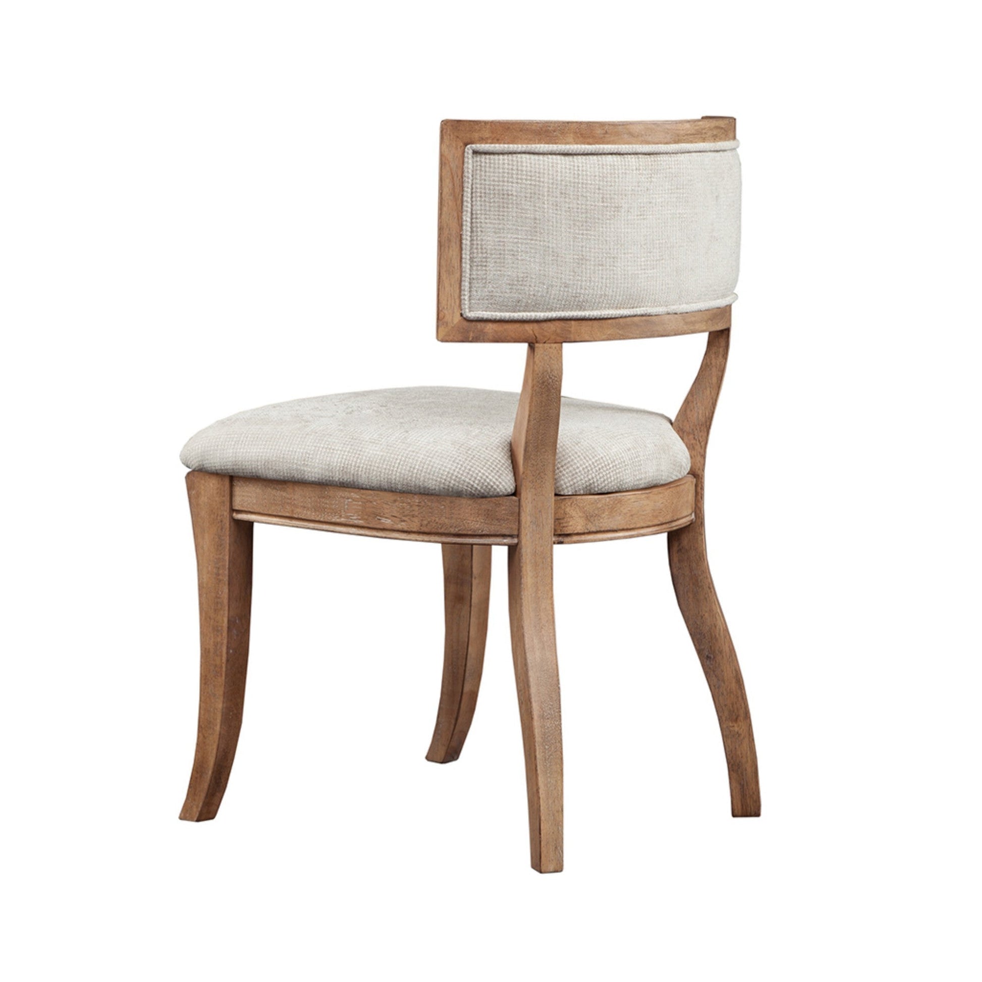 Classic Dining Chair Set of 2 with Curved Back in Wire Brushed Birch Finish - 1st Choice Furniture Direct