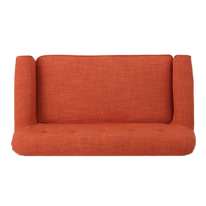 Classic Loveseat with Rolled Armrests and Button - Tufting - 1st Choice Furniture Direct