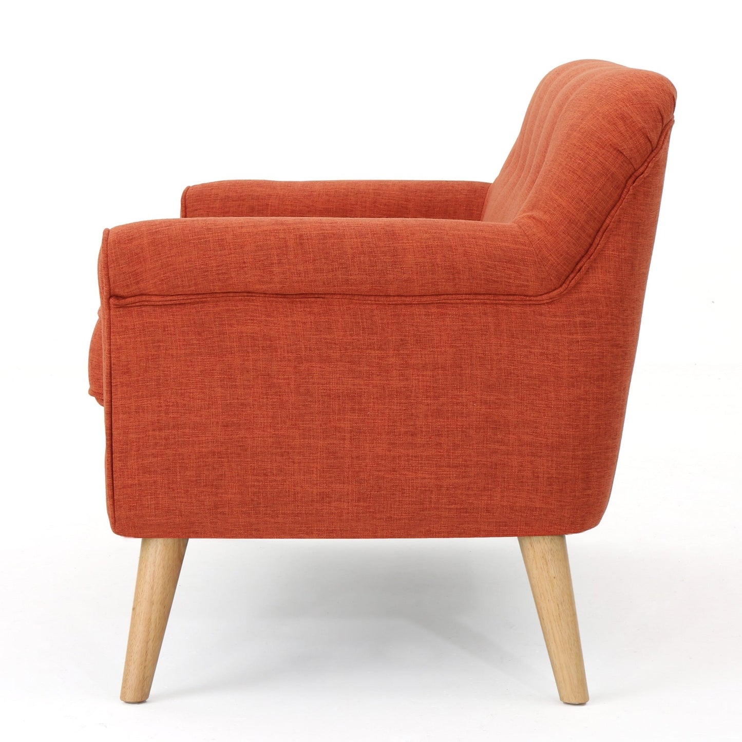 Classic Loveseat with Rolled Armrests and Button - Tufting - 1st Choice Furniture Direct