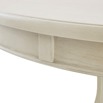 Classic Round Dining Table with Solid Wood Finish, Antique Cream, 44' Diameter - 1st Choice Furniture Direct