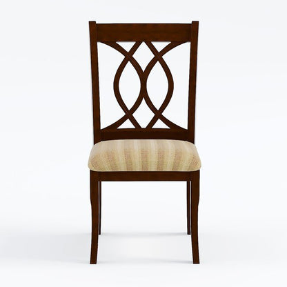 Classic Transitional Dining Chairs Brown Cherry Solid wood Padded Fabric Seat Set of 2 Side Chairs Dining Room Furniture Beautifully - crafted chairs - 1st Choice Furniture Direct