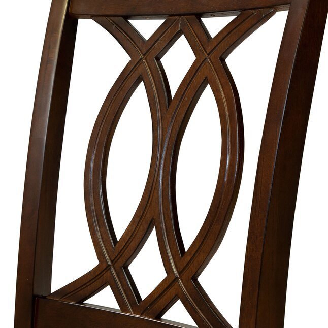 Classic Transitional Dining Chairs Brown Cherry Solid wood Padded Fabric Seat Set of 2 Side Chairs Dining Room Furniture Beautifully - crafted chairs - 1st Choice Furniture Direct