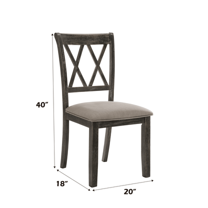 Claudia II Weathered Gray Finish 7 PCs Dining Room Set - 1st Choice Furniture Direct