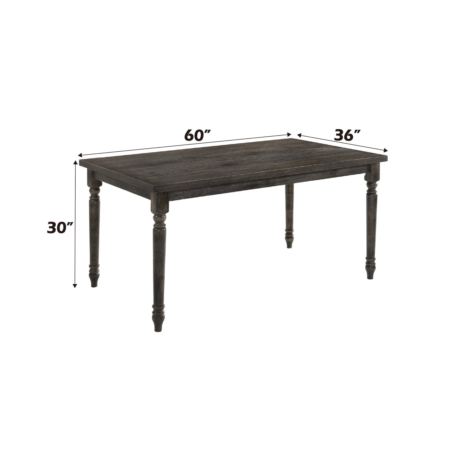 Claudia II Weathered Gray Finish Dining Table - 1st Choice Furniture Direct