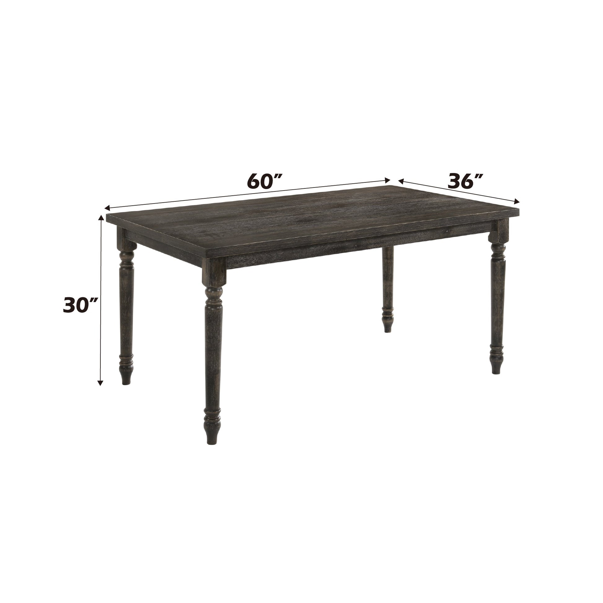 Claudia II Weathered Gray Finish Dining Table - 1st Choice Furniture Direct