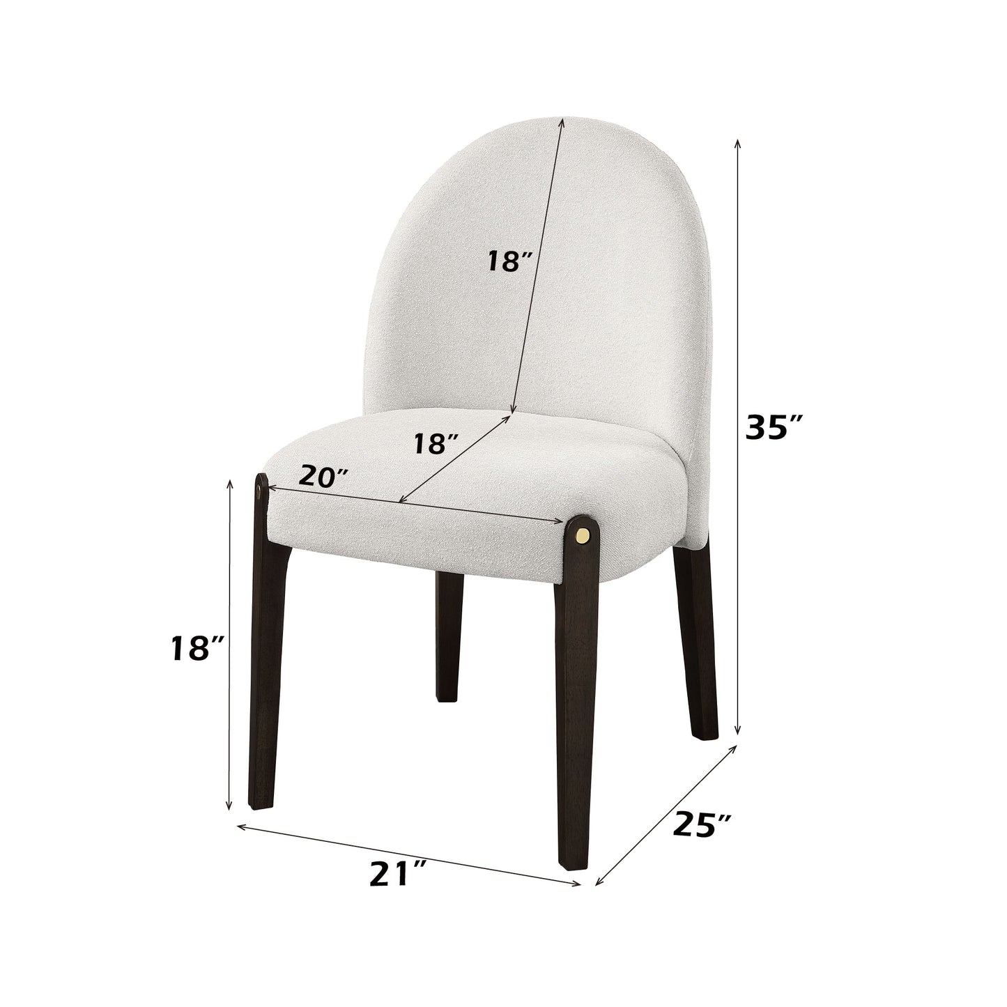 Clayten Beige Fabric Side Chair (Set of 2) - 1st Choice Furniture Direct