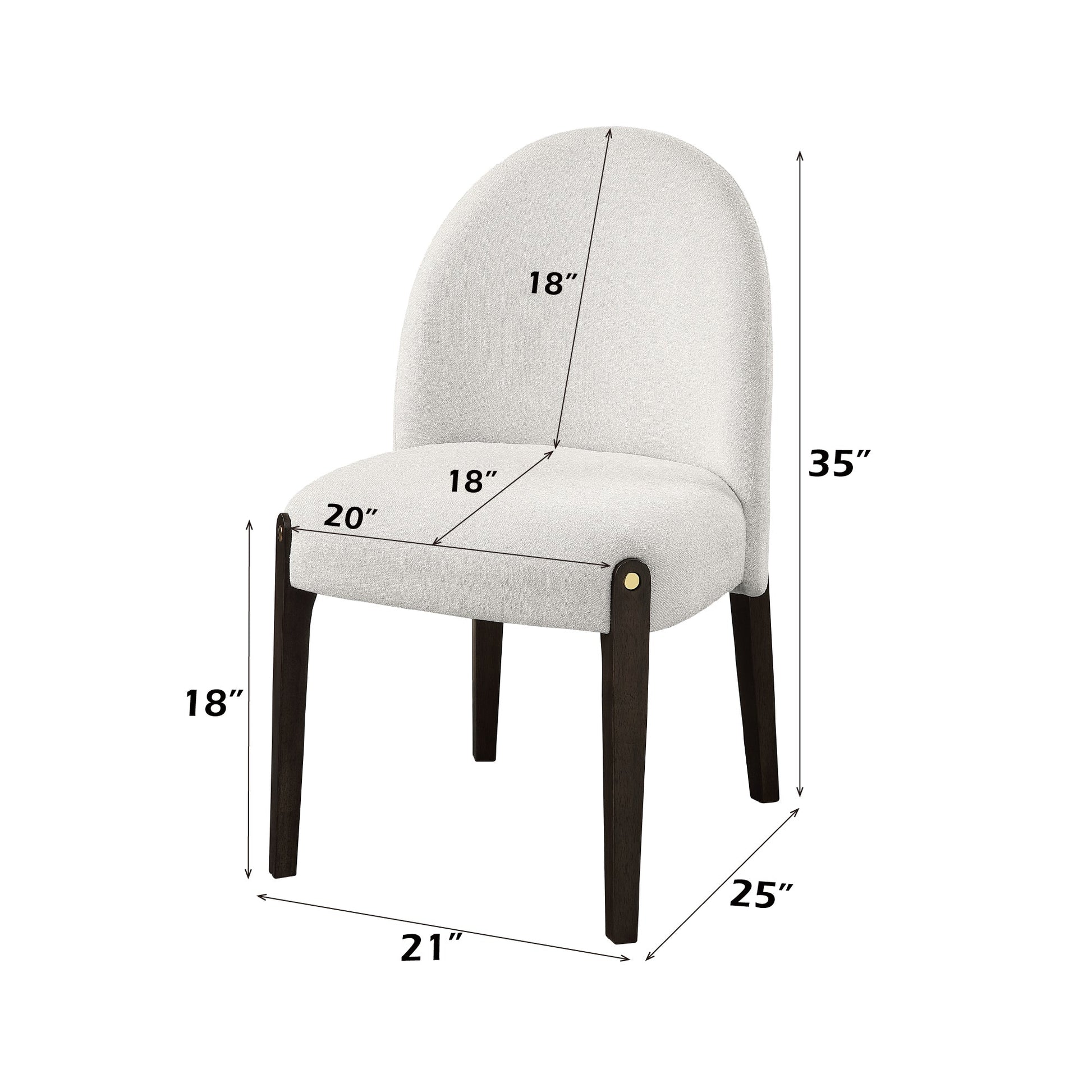Clayten Beige Fabric Side Chair (Set of 2) - 1st Choice Furniture Direct