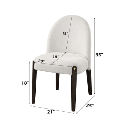 Clayten Beige Fabric Side Chair (Set of 2) - 1st Choice Furniture Direct