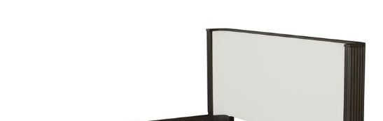 Clayten Fabric & Espresso Finish Eastern King Bed - 1st Choice Furniture Direct