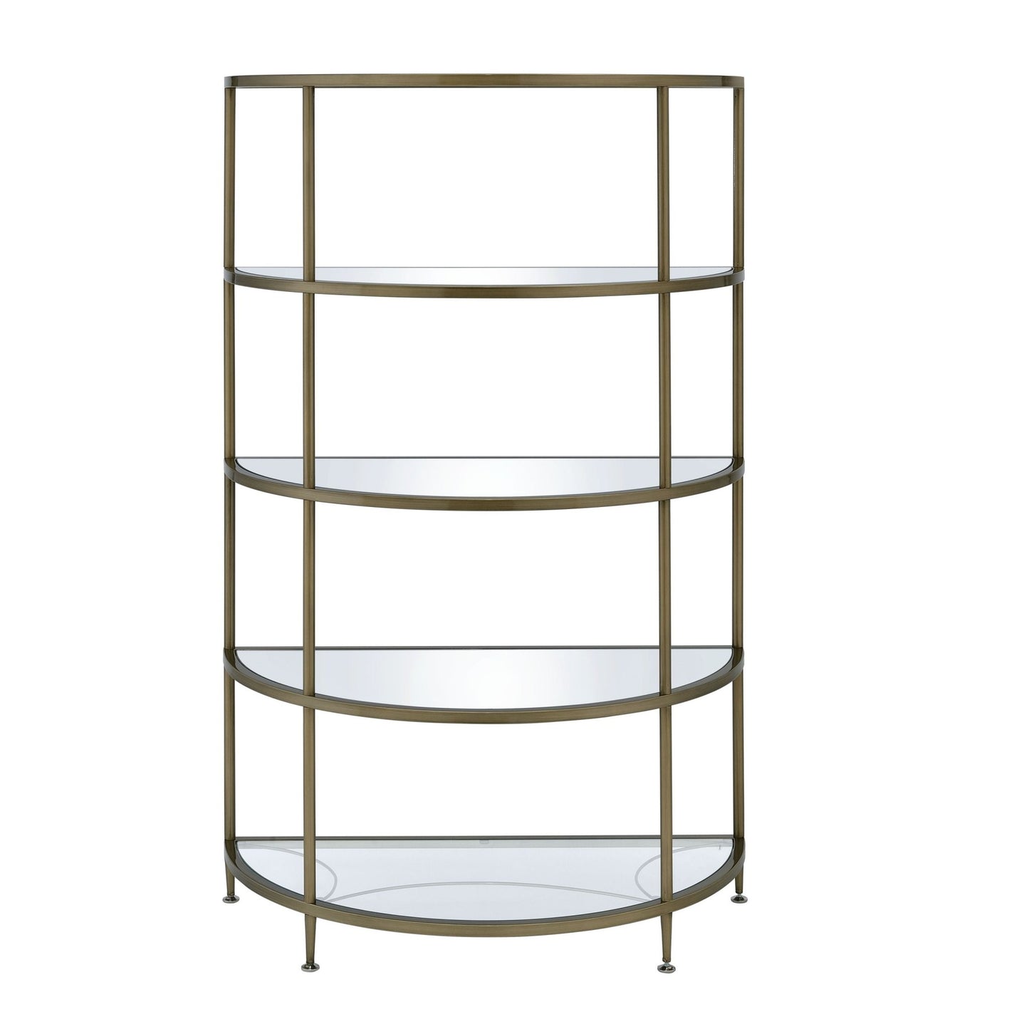 Clear 5-Tier Glass Display Shelf with Metal Frame - 1st Choice Furniture Direct
