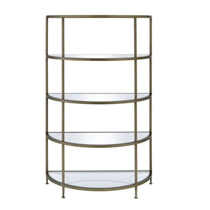 Clear 5-Tier Glass Display Shelf with Metal Frame - 1st Choice Furniture Direct