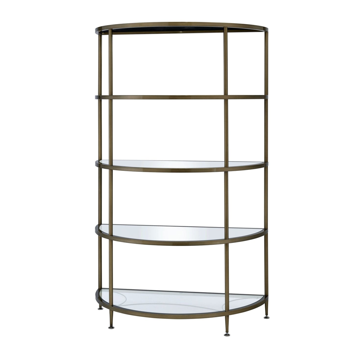 Clear 5-Tier Glass Display Shelf with Metal Frame - 1st Choice Furniture Direct