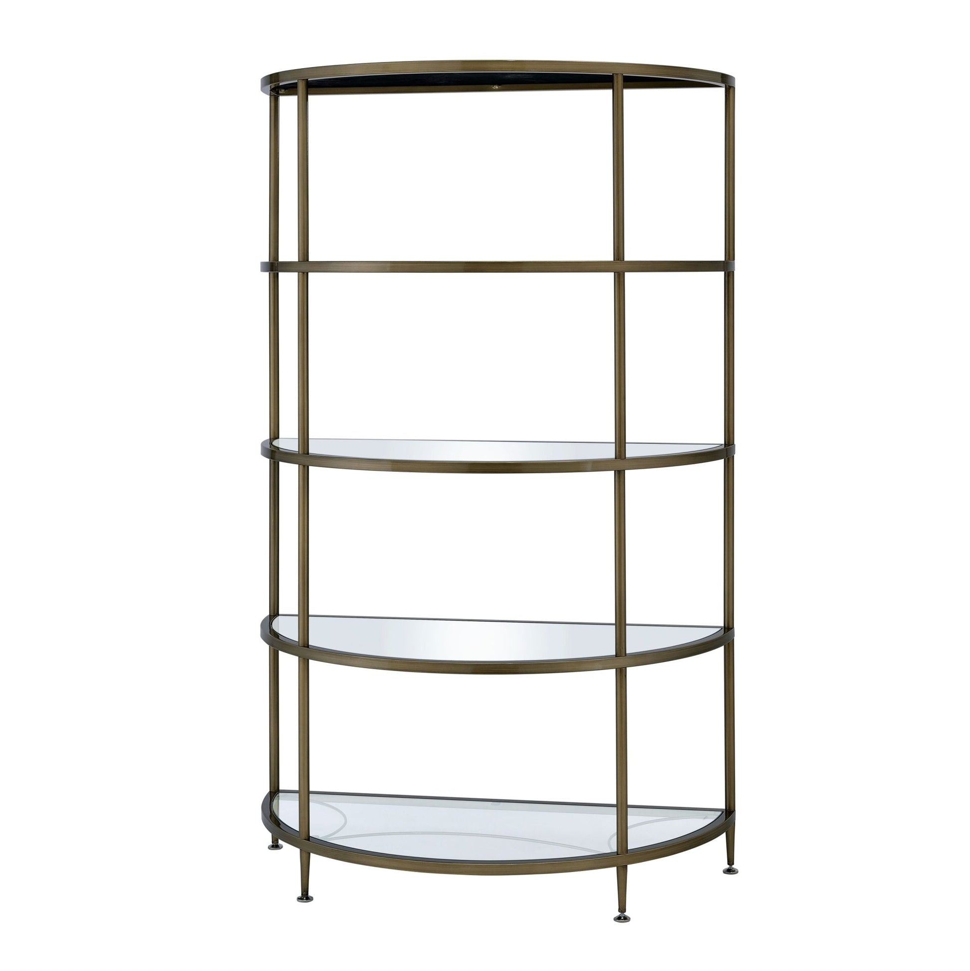 Clear 5-Tier Glass Display Shelf with Metal Frame - 1st Choice Furniture Direct