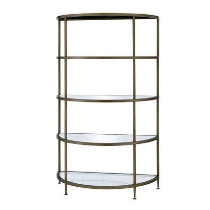 Clear 5-Tier Glass Display Shelf with Metal Frame - 1st Choice Furniture Direct