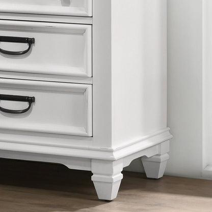 Clelane Wood 3 - Drawer Nightstand, Weathered White and Gray - 1st Choice Furniture Direct
