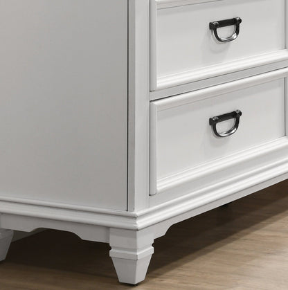 Clelane Wood 3 - Drawer Nightstand, Weathered White and Gray - 1st Choice Furniture Direct