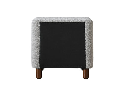 Cleo Gray Boucle Nightstand - 1st Choice Furniture Direct