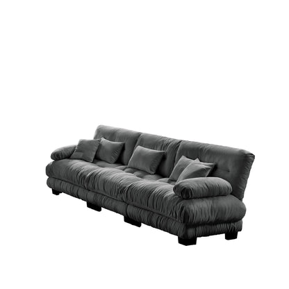 Cloud Couch 2 Seater Sofa for Living Room, Chenille 2 - Seat sofa with 2 Lumbar pillows and 2 throw pillows,Chenille Gray - 1st Choice Furniture Direct