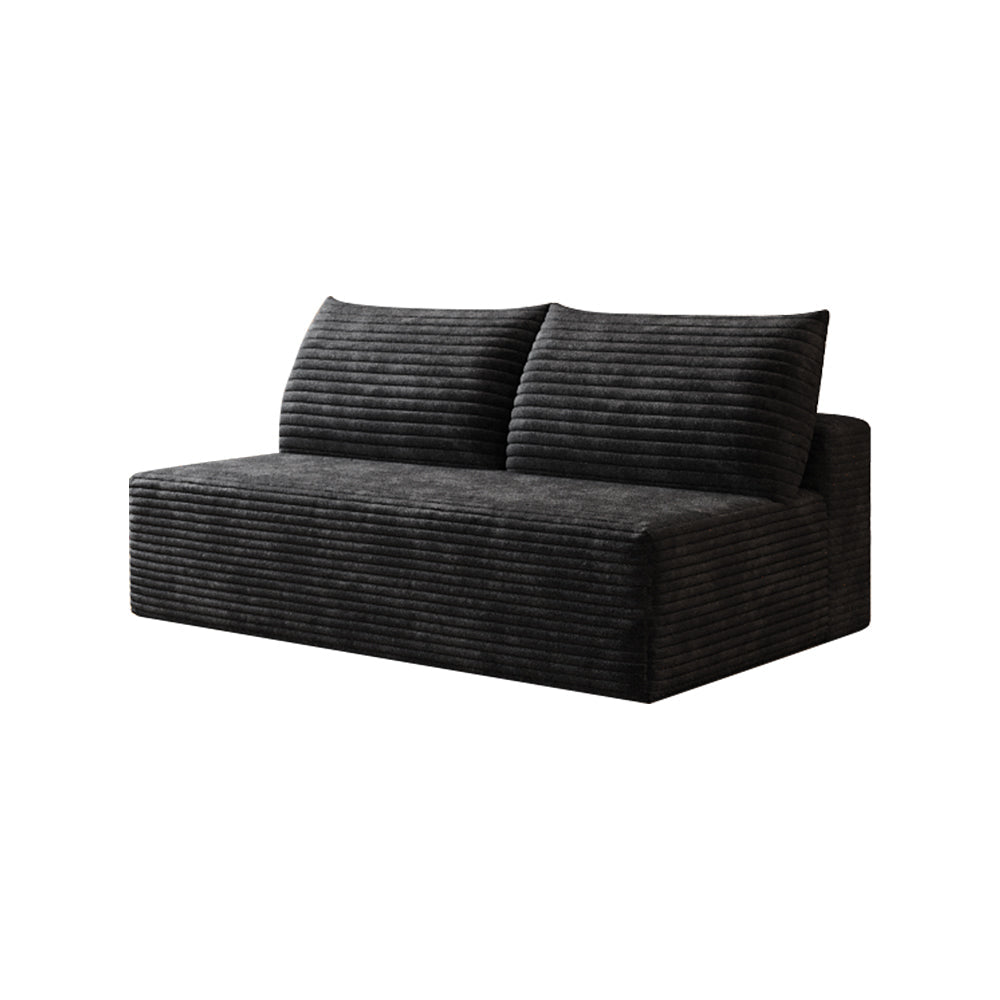 Cloud Sectional Couch,Modern Modular Sofa with Deep Seat, Upholstered Couches for Living Room Bedroom,No Assembly Required,Black(Plush Corduroy Fabric) - 1st Choice Furniture Direct