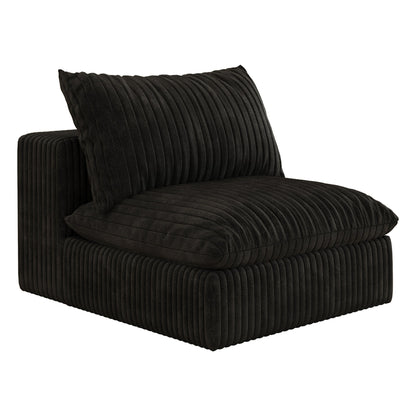 Cloud Sofa,Corduroy Fabric,Deep Seat Couches,Double - layer design,Removable Cushion,No Assembly, DIY Combination for Living room, Bedroom,Conference room ,Apartment,Black - 1st Choice Furniture Direct